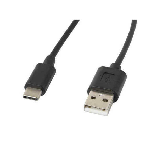 USB 2.0 A to USB C Cable Lanberg 480 Mb/s Black