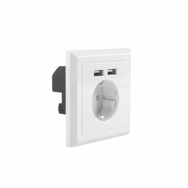 Power Plug Lanberg AC-WS01-USB2-F 2 x USB