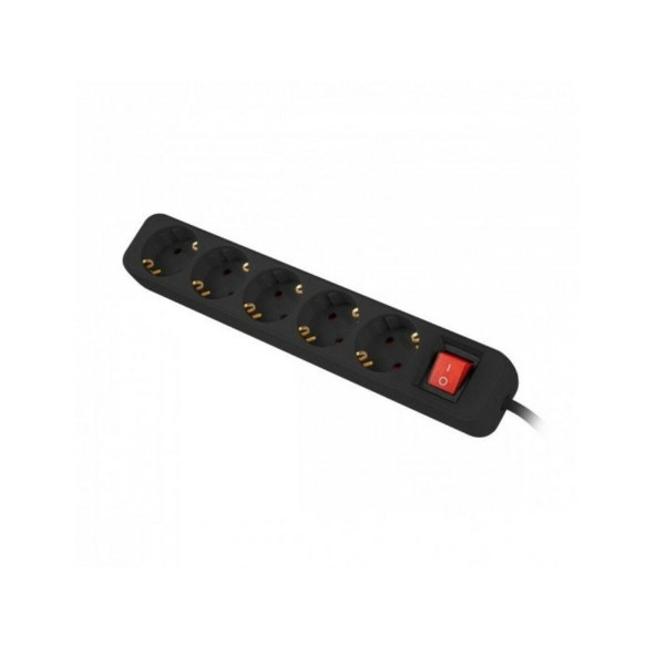 Power Strip - 5 Sockets Schuko Lanberg PS1-05F-0150-BK 1,5 m Black