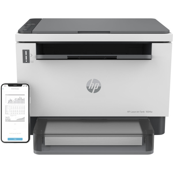 Multifunction Printer HP Impresora multifunción HP LaserJet Tank 1604w, Blanco y negro, Impresora para Empresas, Impresión, copi