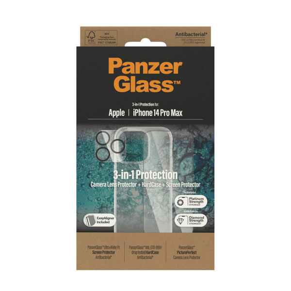 Screen Protector iPhone 14 Pro Max Panzer Glass B0404+2786