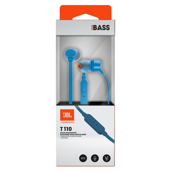 Headphones with Microphone JBL T110 Blue