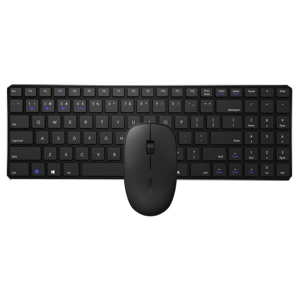 Keyboard and Wireless Mouse Rapoo 00192096 Black