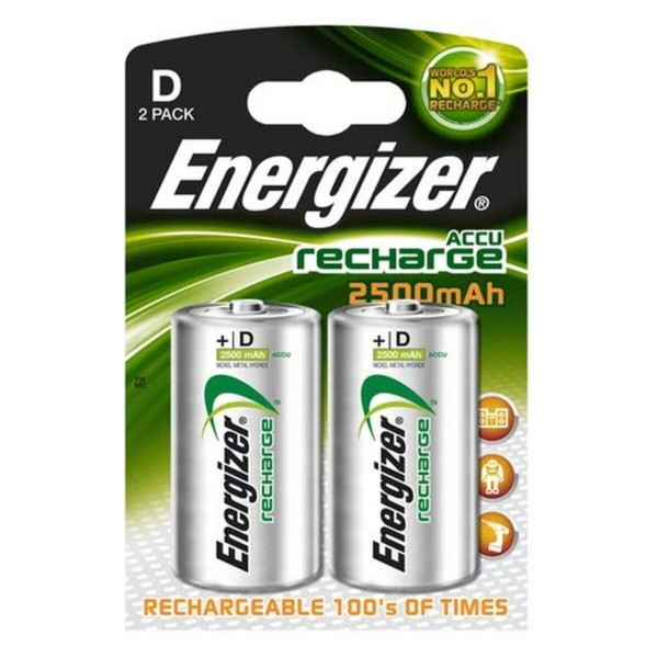 Rechargeable Batteries Energizer ENRD2500P2 HR20 D2 2500 mAh