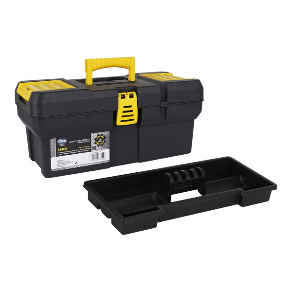 Toolbox Dem Brico M Black Yellow (40 x 17,5 x 18,5 cm)