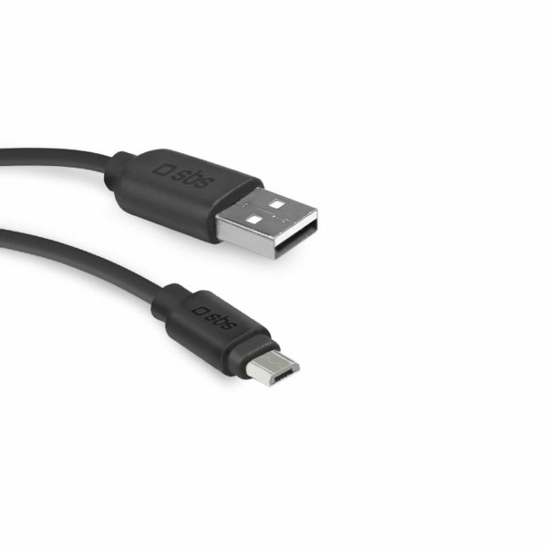 USB Cable to micro USB SBS TECABLEMICRO2K (2 m) Black