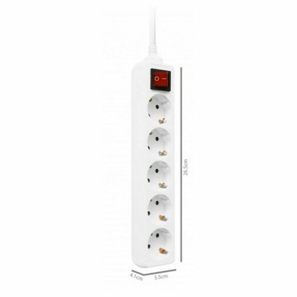 Power Socket - 5 sockets with Switch Ewent EW3916 Schuko (1,5 m)