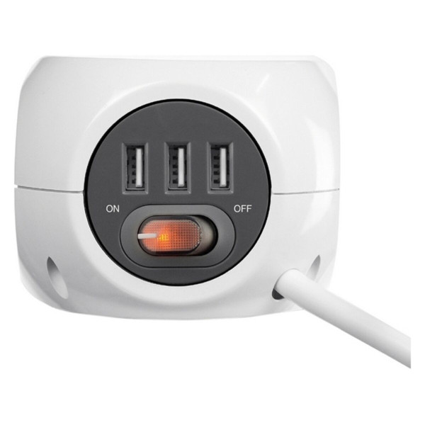 Cube multiplugs Ewent EW3939 USB 5V 2A White