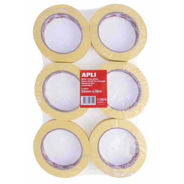 Adhesive Tape Apli Yellow (6 Units)