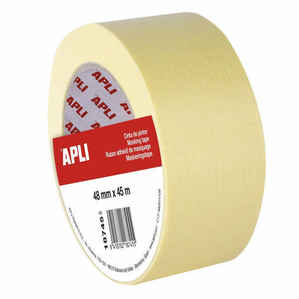 Adhesive Tape Apli Male Painter Bodywork Yellow 6 Units (48 mm x 45 m)