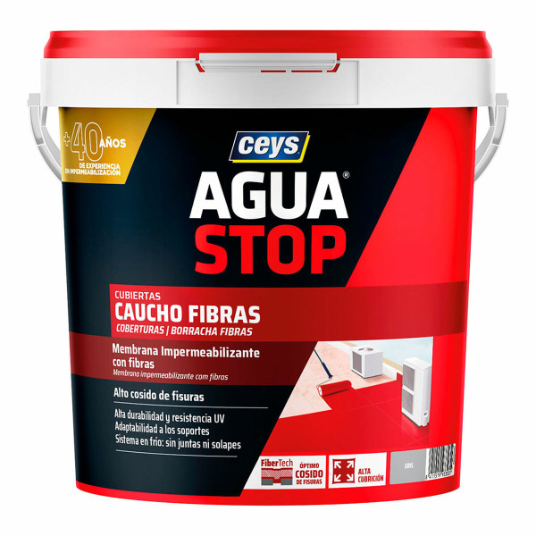 Waterproofing Ceys Aguastop Grey Natural rubber 5 kg