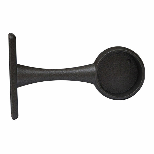 Wardrobe rail bracket Stor Planet Circular Black 2 Units Satin finish (Ø 1,9 cm)