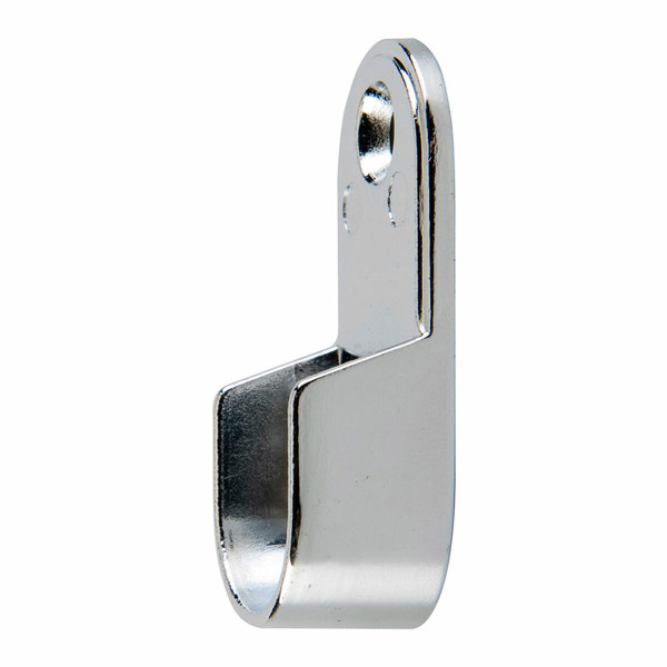 Wardrobe rail bracket Stor Planet Oval Chromed 2,5 x 1,5 cm Silver (2 Units)