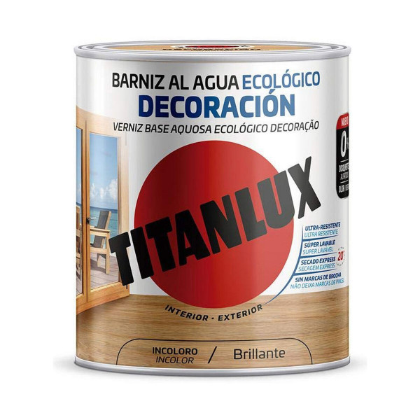 Water-based varnish Titanlux m20100014 Ecological 250 ml Colourless Shiny