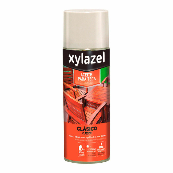 Teak oil Xylazel Classic Spray Honey 400 ml Matt