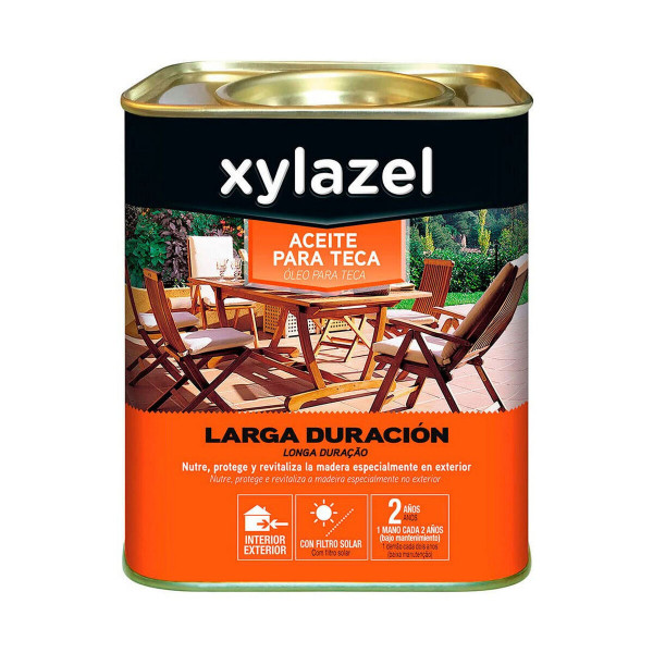 Teak oil Xylazel Long lasting Walnut 750 ml Matt