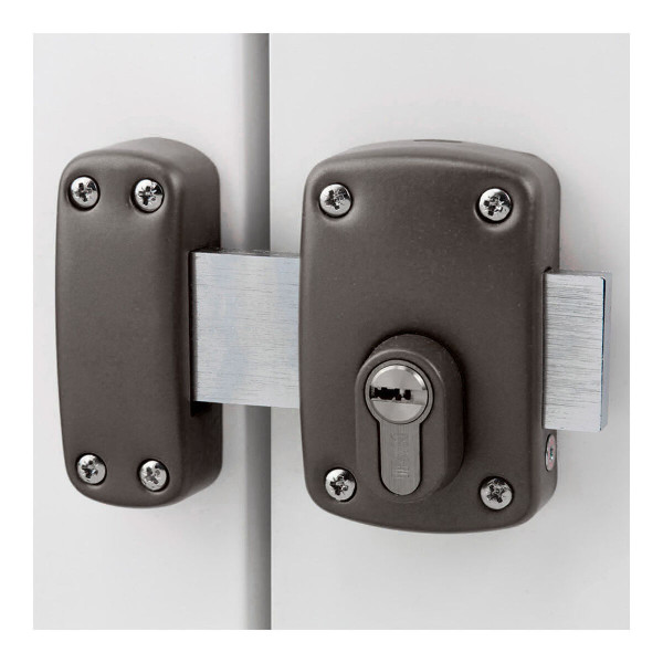 Safety lock IFAM X5 Overlay Steel Dark grey 110 mm