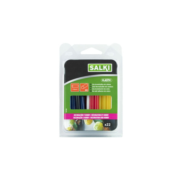 Hot melt glue sticks Salki 431088 Multicolour Decoration Ø 8 x 95 mm (22 Units)