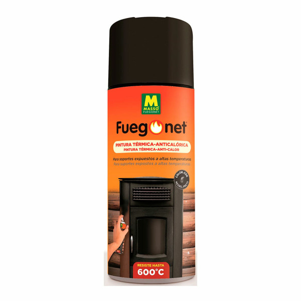 Anti-heat paint Massó Fuegonet Spray Black 400 ml