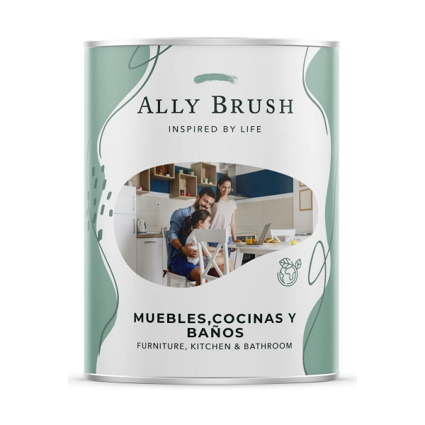 Paint Ally Brush Kitchen Furniture Baths White 750 ml