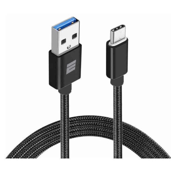 USB A to USB C Cable Eightt ECT-3B Black (1 m)