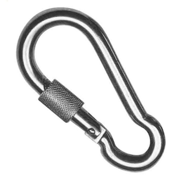 Snap hook EDM Silver Zinc Fireman (9 x 0,9 cm)