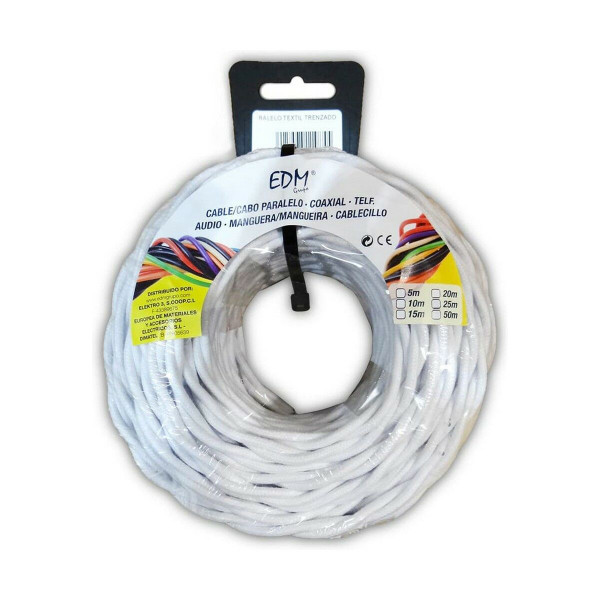 Cable EDM 2 x 1,5 mm White 5 m