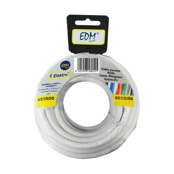 Cable EDM 2 X 0,5 mm White 5 m