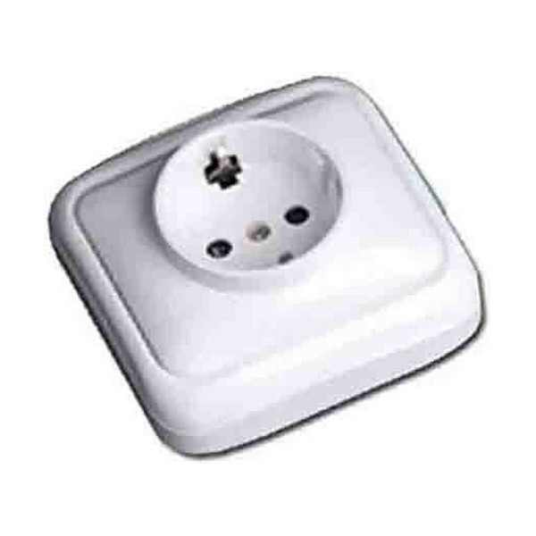 Plug socket EDM Spa Schuko White 16 A Surface