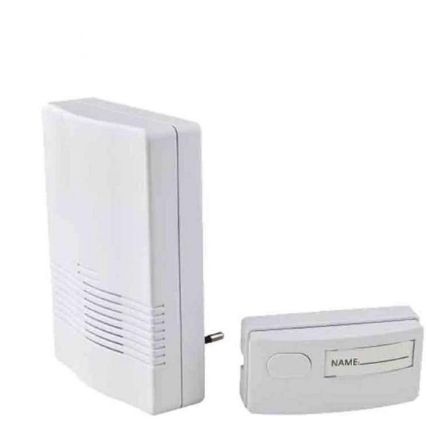 Wireless Doorbell with Push Button Bell EDM 80 dB 220-240 V