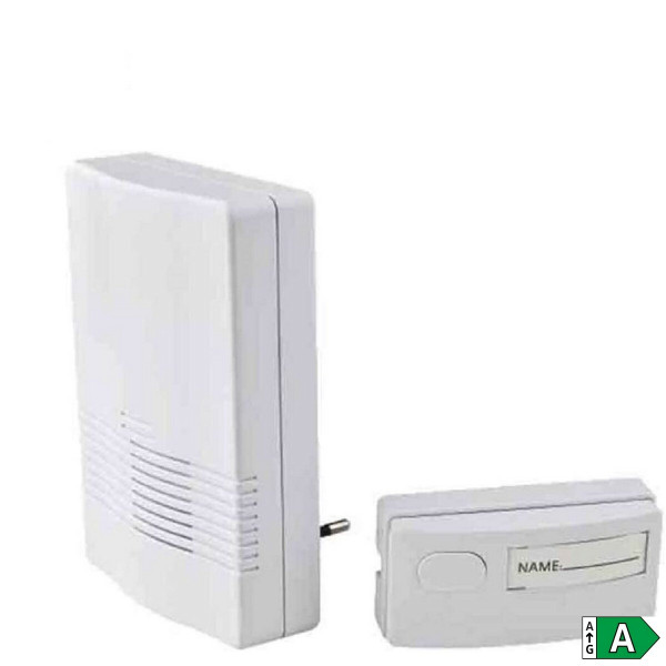 Wireless Doorbell with Push Button Bell EDM 80 dB 220-240 V