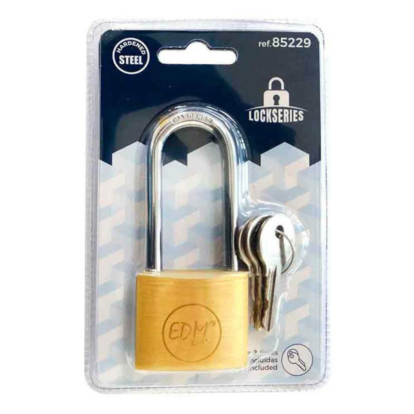 Key padlock EDM Brass Length (4 x 6,5 cm)