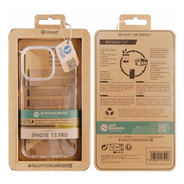 Mobile cover Muvit MCCRS0189 IPHONE 13 PRO Transparent