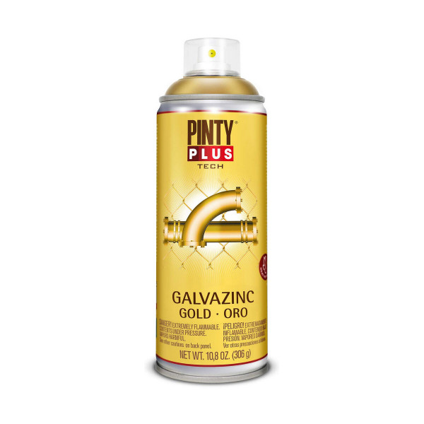 Spray paint Pintyplus Tech Galvazinc G151 Shine 400 ml Gold