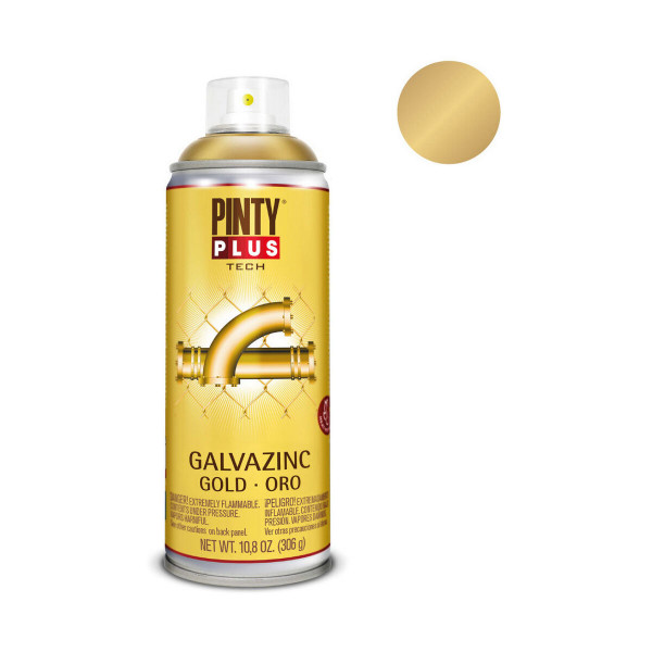 Spray paint Pintyplus Tech Galvazinc G151 Shine 400 ml Gold