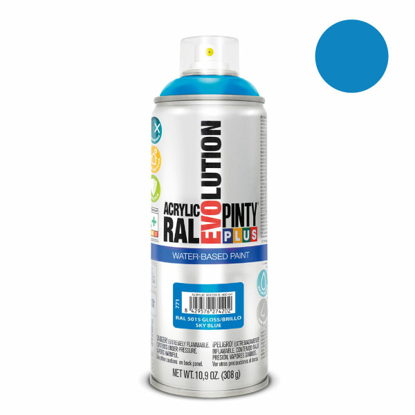 Spray paint Pintyplus Evolution RAL 5015 Water-based Sky Blue 400 ml