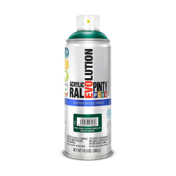 Spray paint Pintyplus Evolution RAL 6005 Water-based Moss Green 400 ml