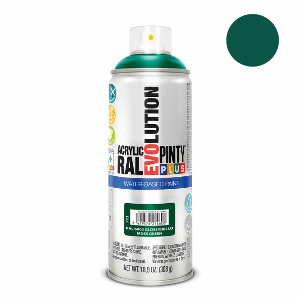 Spray paint Pintyplus Evolution RAL 6005 Water-based Moss Green 400 ml