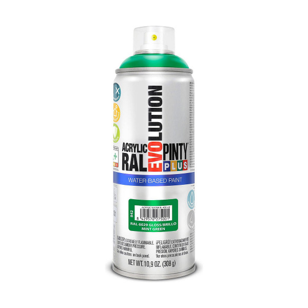 Spray paint Pintyplus Evolution RAL 6029 Water-based Mint Green 400 ml