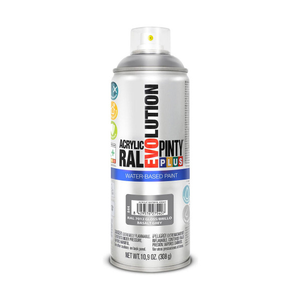 Spray paint Pintyplus Evolution RAL  7012 400 ml Water-based Basalt Grey