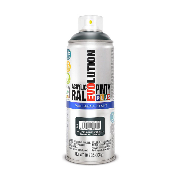 Spray paint Pintyplus Evolution RAL 7016 Water-based Anthracite 400 ml