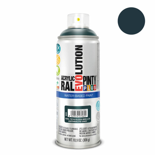 Spray paint Pintyplus Evolution RAL 7016 Water-based Anthracite 400 ml