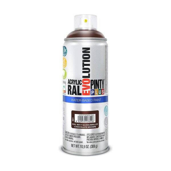 Spray paint Pintyplus Evolution RAL 8017 Water-based Chocolate 400 ml