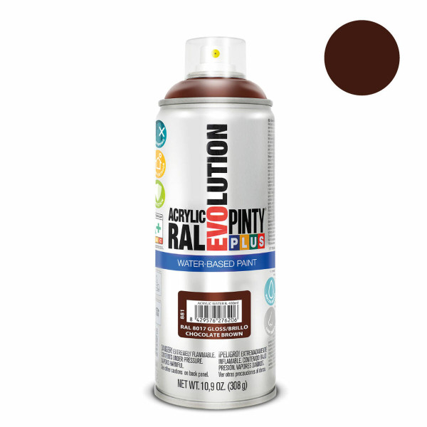 Spray paint Pintyplus Evolution RAL 8017 Water-based Chocolate 400 ml