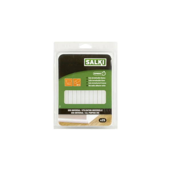 Hot melt glue sticks Salki Express 430407 Universal Ø 12 x 195 mm White (25 Units)