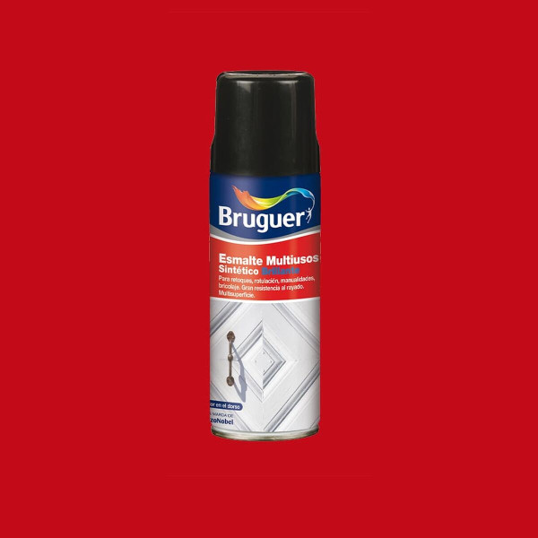 Synthetic enamel Bruguer 5197988 Spray Multi-use Vermillion Red 400 ml Shiny