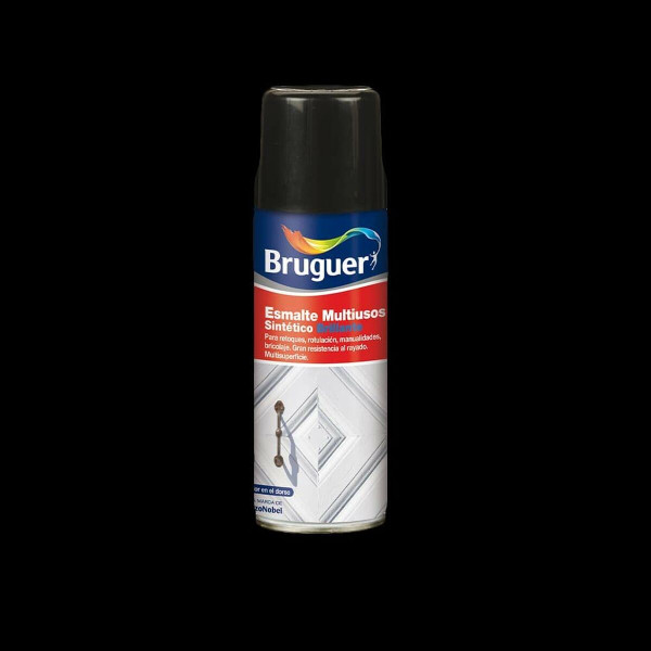 Synthetic enamel Bruguer 5197989 Spray Multi-use Black 400 ml Shiny