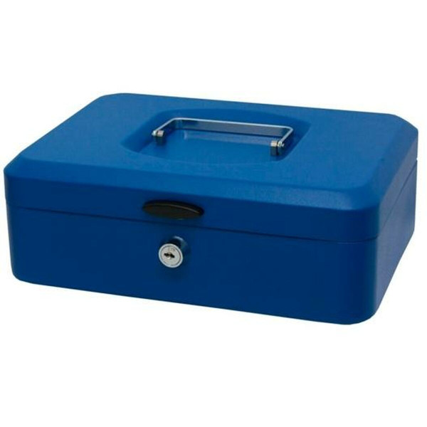 Cash box Bismark 25 x 9 x 17 cm Blue Metal