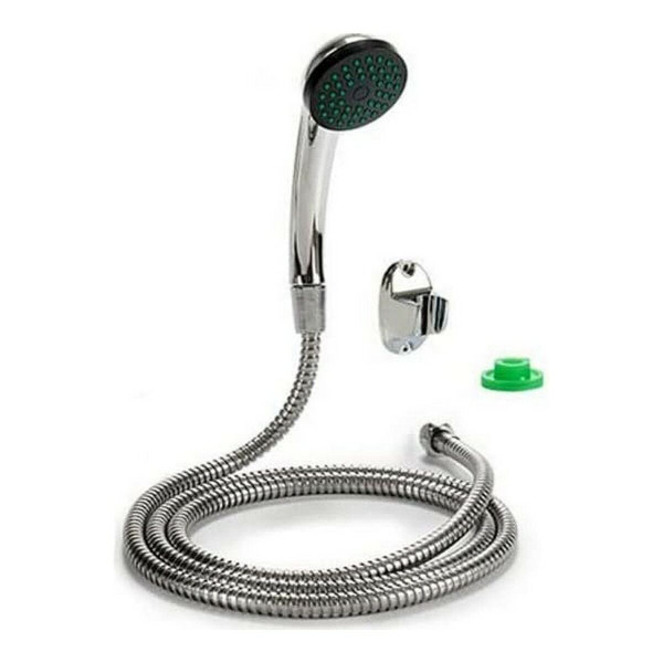 A shower head with a hose to direct the flow 2 m Circular Silver Metal