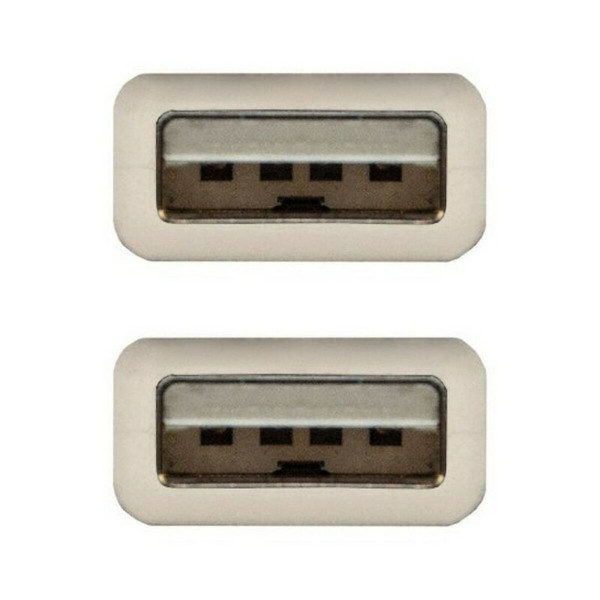 USB 2.0 Cable NANOCABLE 10.01.0303 Beige (2 m)